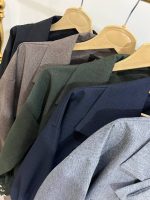 مانتو دانشجویی دو یقه آستین مچی جنس پرشیا قد 85 - تصویر 6
