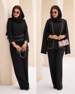 ست دو تیکه اورال و کت آستین سه ربع جنس مازاراتی - تصویر 3