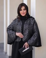 کت سارافون آستین کلوش جنس ترکیبی - تصویر 2