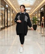 مانتو سایز بزرگ. مدل سانازفریسایز تا۶۰ - تصویر 4