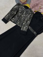 ست کت سارافون هماجنس ترکیب پرشیا وتافته - تصویر 5