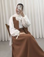 ست چهارتیکه زنانه شامل شومیز، دامن، جلیقه و کمربند جنس مازراتی - تصویر 5