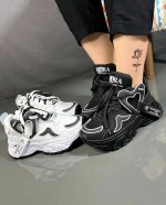 کتونی مدل زارا لژ 5 سانت رویه ترکیبی - تصویر 6