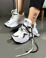 کتونی مدل زارا لژ 5 سانت رویه ترکیبی - تصویر 9