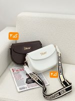 کیف دخترونه بیاله دوشی با بند پهن سر خونه دار - تصویر 2