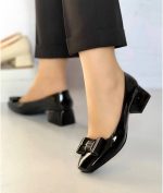 مجلسی مدل maxرویه چرم ورنی ساده و چاپی طرح جدیدپاشنه ۴ سانتی میلی - تصویر 2